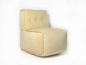 Прямое модульное бескаркасное кресло Комфорт (Желтый велюр) в Мортке - mortka.germes-mebel.ru | фото